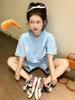 2023 American college style casual age-reducing sportswear terno feminino estudante de verão Menina shorts de manga curta terno de duas peças