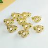 Anel de Cobre Banhado a Ouro Ai Yu com Cravação de Pedra de Jade de 6mm Âmbar Pérola Anel de Cravação Fabricante Atacado S3110152