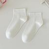 Calcetines blancos calcetines cortos de mujer con zapatos de cuero pequeños verano algodón tubo corto sin costuras calcetines de bebé cortos negros verano delgados