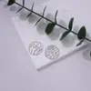 Pieza Redonda Grabada de Aleación Accesorios para Joyería DIY Textura de Ola de Agua Colgante Geométrico Colgante Pequeño Llavero Colgante para Bolso