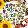 Uu041 Adesivos de Tatuagem de Trator Agrícola, Decorações Descartáveis para Festa de Feriado, Adesivos de Tatuagem de Veículo Ferramenta