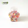 Botella de Plástico Transparente Sellada con Tapa, Forma de Estrella de Cinco Puntas, Dulcero Pequeño Forma de Panecillo, Frasco Transparente de Plástico PET de Grado Alimenticio