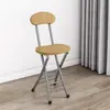 Silla Plegable Portátil Silla de Comedor para el Hogar Taburete Silla con Respaldo Silla de Entrenamiento Silla para Dormitorio de Estudiantes Silla Simple para Computadora Taburete Redondo