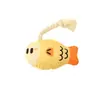 Juguete para Mascotas con Forma de Pez, Juguete para Masticar para Entretenimiento y Alivio del Estrés, un Gran Artículo Compañero, Hecho de Cuerda de Algodón Duradera, Juguete para Limpiar y Desgastar los Dientes, Adecuado tanto para Gatos como para Perros