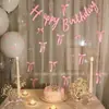 La Bandera de Fiesta de Moños Más Popular de Amazon Decoración de Pared de Fondo para Fiesta de Cumpleaños de Niña Decoración de Atmósfera