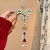 Nuevo Pasador Clásico Estilo Chino Azul Quemado Tocado con Borla para Mujer Falda Hanfu Mamian Clip Lateral Accesorio para el Cabello Retro Cheongsam