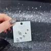 Nuevo Conjunto de Pendientes de Múltiples Piezas de Lingshang, Pendientes de Diseño de Moda de Lujo Accesible, Circonita Súper Brillante, Galvanoplastia Ecológica, Joyería de Yiwu