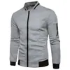 Nueva chaqueta de hombre de Amazon con cremallera y cuello alto, elegante cárdigan a cuadros casual, venta al por mayor de fábrica