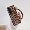 Funda para teléfono Samsung ZFold6 con estampado de leopardo marrón y anillo Zfold5, plegable, portátil, protectora, rígida para PC