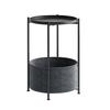 Mesa de Centro Pequena Nórdica, Mesa Lateral de Sofá, Mesa de Canto Simples e Criativa para Sala de Estar, Mini Mesa Redonda de Cabeceira, Mesa Redonda de Ferro