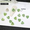 Atacado unhas postiças vermelhas da internet arte de unhas verde fruta strass diamante fundo pontiagudo formato amor borboleta tridimensional multi-corte acessórios para unhas