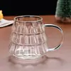 Taza de Vidrio Resistente al Calor con Forma de Piña con Asa Taza de Vidrio de Alto Borosilicato Taza de Café Taza de Leche Navideña Vidrio de Alto Borosilicato