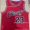 En stock BULLS BULLS Jersey Jordan #23 campeonato final logo militar bordado retro uniforme de baloncesto