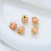Anillo de Diamante de Color Nuevo Transfronterizo Cuentas de Agujero Grande Cuentas de Linterna Chapadas Bolígrafo de Cuentas DIY con Rueda de Diamante Cuentas Sueltas Venta al por Mayor