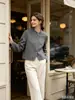 Comércio Exterior Amazon Transfronteiriço Mais Vendido Roupas Femininas Outono 2026 Novo Casaco Curto de Lã Bicolor Gola Redonda Estilo Chinês