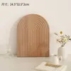 Bandeja de madera a rayas para pastel, base de madera maciza para tazas, bandeja rectangular para pan, pieza decorativa de madera, accesorio para fotografía