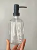 Nueva Botella de Vidrio de 500 ml con Hombro Inclinado y Cuello Alto Tipo Push para Champú, Botella para Cuidado, Botella para Desodorante, Loción Corporal para Baño