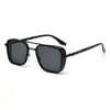 Nuevas Gafas de Sol Estilo Europeo y Americano, Protección UV, Gafas de Moda Tendencia 2025, Montura Cuadrada Gafas de Sol Protección Solar Iron Man Fabricante
