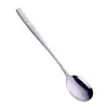 Mango Cuadrado 304 Cuchara Coreana Cuchara de Acero Inoxidable para el Hogar Mango Largo Cuchara para Comer Cuchara para Sopa Cuchara para Mezclar Hotel Cuchara de Mesa Creativa
