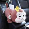 Caixa de tecido de carro bonito caixa de apoio de braço pendurado criativo dos desenhos animados caixa de tecido de carro suprimentos de decoração de carro para mulheres