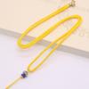Colgante de loto de plata tibetana ajustable de 2 mm, joyería de cuerda, colgante de jade, bolsa para colgante de cuello, cuerda simple al por mayor