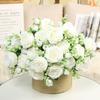 Peônia de Primavera Flor Artificial Peônia Rosa Móveis para Casa Buquê de Casamento Guia de Estrada Decoração de Mesa Buquê