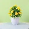Planta Verde de Simulación Planta Verde de Escritorio Mini Maceta Adornos de Simulación Flor de Simulación Pequeño Bonsái Flor Artificial Nórdica Planta en Maceta Flor