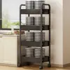 Estante de almacenamiento pequeño con ruedas, estante de almacenamiento de varios niveles de pie para sala de estar y cocina, estante de almacenamiento móvil para juguetes y bocadillos de bebé
