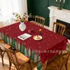 Exclusivo transfronterizo, popular mantel navideño con estampado de flor de Nochebuena de alta definición, mantel decorativo festivo, serie para el hogar, en stock