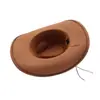 Sombrero de Vaquero Unisex Transfronterizo Minoría Étnica Corazón de Tíbet Borde Enrollado 19.5cm Sombrero de Fieltro con Diseño de Cabeza de Vaca Cuadrada