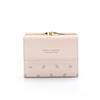 Carteira feminina estilo coreano PU Print Buckle Bolsa tripla Sweet Lady Moda Simples Estudante Coin Coin Purse Wallet