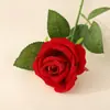 Rosa de Seda Simulada Sencilla Adornos Decoración para el Hogar Boda Decoración de Boda Flor Simulada Cabeza de Rosa Flores Falsas