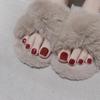 Uñas Postizas al por Mayor Cortas Polvo Plateado Diamante Spice Girl Manicura de Uñas de Pie Removible Parche para Uñas de Pie Terminado