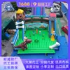 Equipamento de aluguel para playground inflável de dinossauro com obstáculos de PVC espesso
