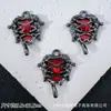 Amor por el Encierro Colgante Encaje Hueco con Pedrería Mariposa Corazón Charm para Pulsera Colgante Collar Accesorios de Joyería