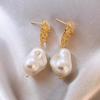Aretes franceses retro barrocos de perlas Joker nicho temperamento aretes de moda luz de lujo aretes de alto sentido al por mayor
