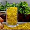 100 g Precio aproximado 3-10 mm con adornos de grava de vidrio amarillo pecera bonsái piedra decoración de jardín