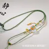 Novo Cordão Minimalista Estilo Chinês para Pendurar Pingentes de Jade de Cera de Abelha, Cordão de Pingente Tecido à Mão com Fecho de Liberação Rápida