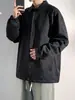 Chaqueta Vintage Suelta para Hombre de Primavera y Otoño con Cuello Waffle, Abrigo Casual Estilo Workwear, Modelo de Temporada Ajustado a la Moda