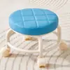 Taburete giratorio para el hogar con ruedas, taburete de almacenamiento, taburete de ajuste a la costura, taburete bajo giratorio para limpiar el suelo, taburete para ayudar a los niños a aprender a caminar