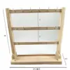 Expositor de Chaveiros Madeira Maciça Gancho de Ferro Porta-Brincos Pendurado Armazenamento Brincos Rack de Papelão Brincos Rack de Joias Banca