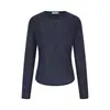 Camiseta de manga larga ligera para mujer, tipo cubrecosturas para aire acondicionado, nuevo estilo primavera/verano, top casual y moderno de seda helada holgado