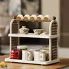 Estante de Almacenamiento para Tazas con Estilo Vintage, Sensación de Alta Gama, Portavasos de Agua, Taza de Té, Taza de Café de Lujo Ligero, Portavasos con Drenaje