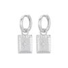 Europa y Estados Unidos nuevos aretes geométricos de estrella cuadrada de ocho puntas de plata esterlina s925 moda Joker aretes de diamantes al por mayor