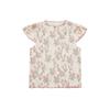 Camiseta de Manga Corta Ajustada con Estampado Floral Completo para Niñas Wulibuyi, Linda y Adorable, Ligera y Transpirable, Diseño Color Block para Verano