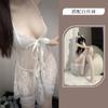 Gato Ganancioso Lingerie Sexy Roupão de Dormir com Suspensório Desejo Puro Tentação Quente Provocação Traje de Renda Elástica Sem Tirar