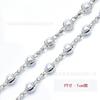 Cadena de aleación de diamante de cristal electrochapada al por mayor, cadena de cintura para ropa, cadena de perlas, accesorios decorativos para bolsos.
