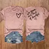 Camiseta de Mujer "Sé Tu Propio Estilo Hermoso" Impresa 180g Transfronteriza - Diseños Inspiradores al Frente y Atrás,