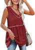 Ropa de mujer transfronteriza 2022 Amazon Europa y América verano nueva estación independiente sin mangas color sólido cuello en V chaleco superior