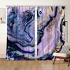 Cortinas Personalizadas con Patrón Abstracto de Flujo Morado Claro, Cortinas de Balcón Elegantes y de Lujo con Estampado Digital Oscurecedoras, Una Pieza Envío Directo